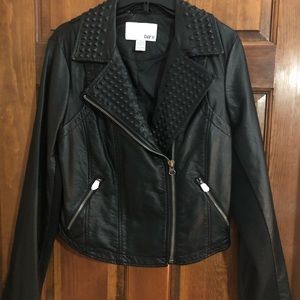 Bar III blacker faux leather jacket Large